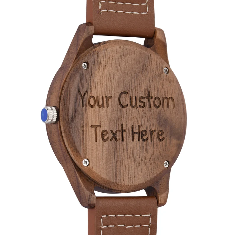 Men's Wood Watch, Personalized Watch, Casual Watch, Wooden Watch for Him, Birthday Gift, 5th Anniversary Gift, Custom Watch for Him